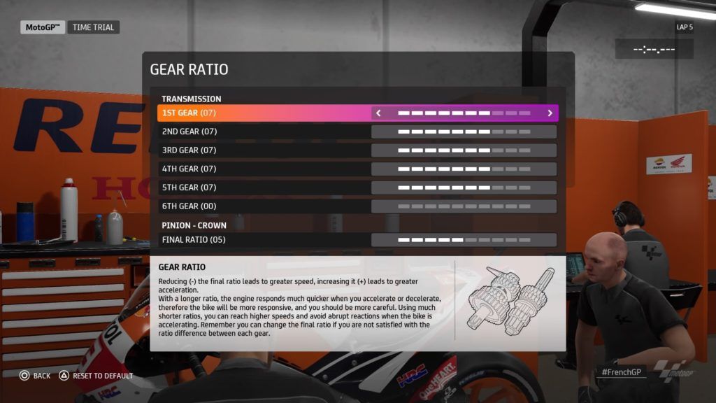 MotoGP™20 Gear ratio setup France