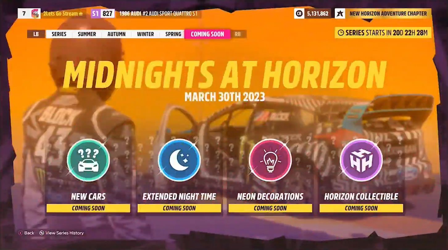 Forza Horizon 5 Midnights at Horizon