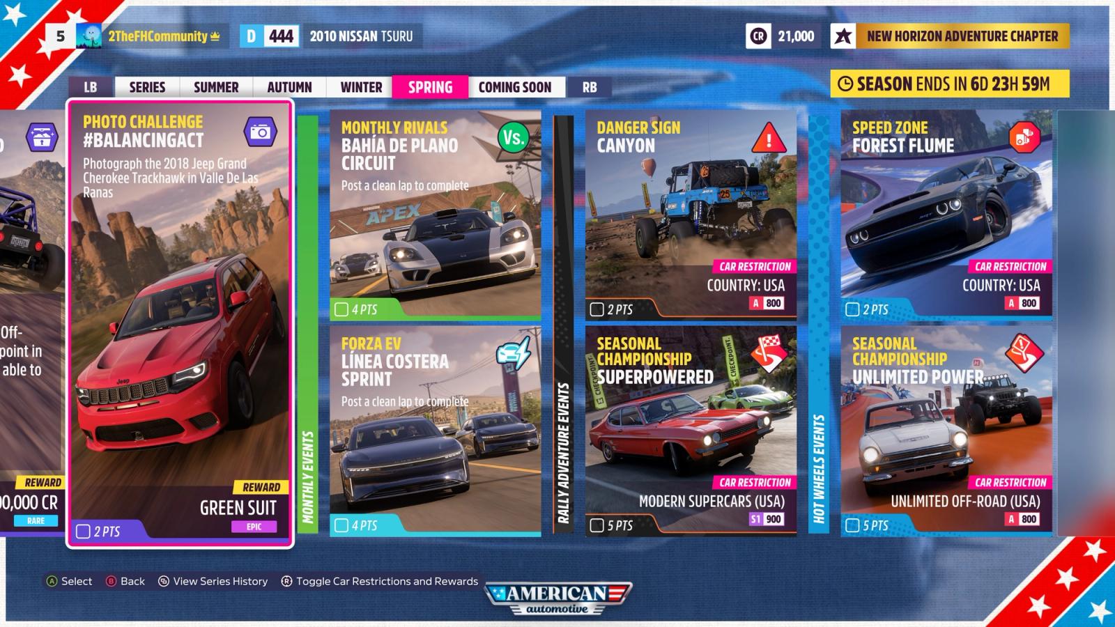 Forza Horizon 5 American Automotive Spring Playlist