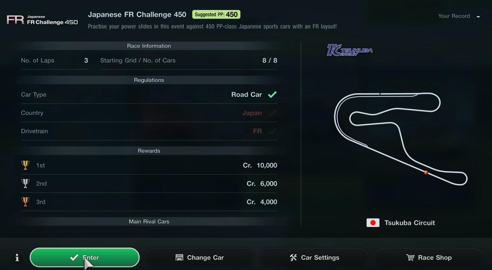 GT7 Weekly Challenges Japanese FR Challenge 450