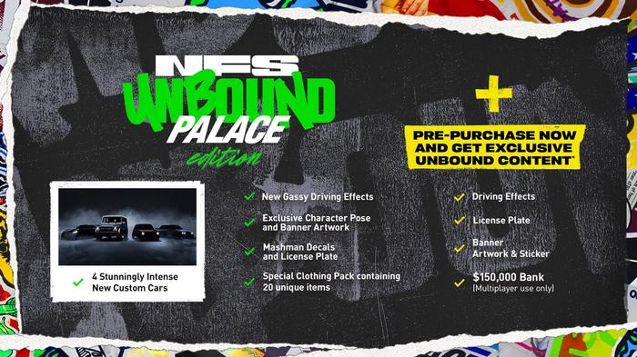 Need for Speed Unbound pre-order Palace Edition