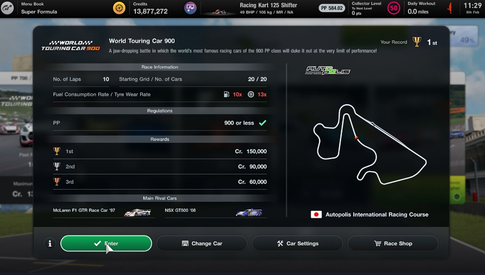 Gran Turismo 7 Weekly Challenges February 2024 Week 2 World Touring Car 900