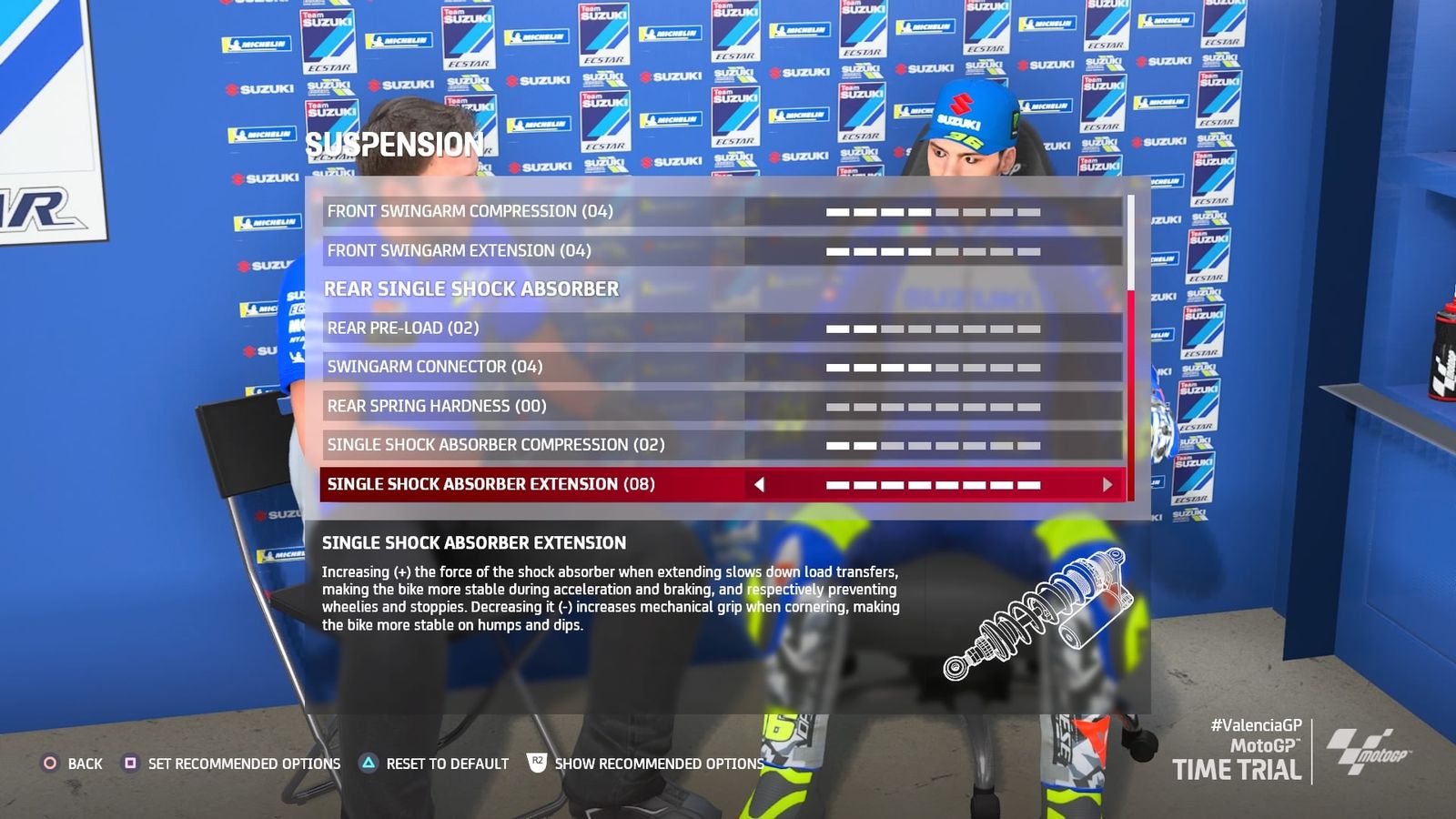 MotoGP 21 Ricardo Tormo Valencia Setup guide suspension 2