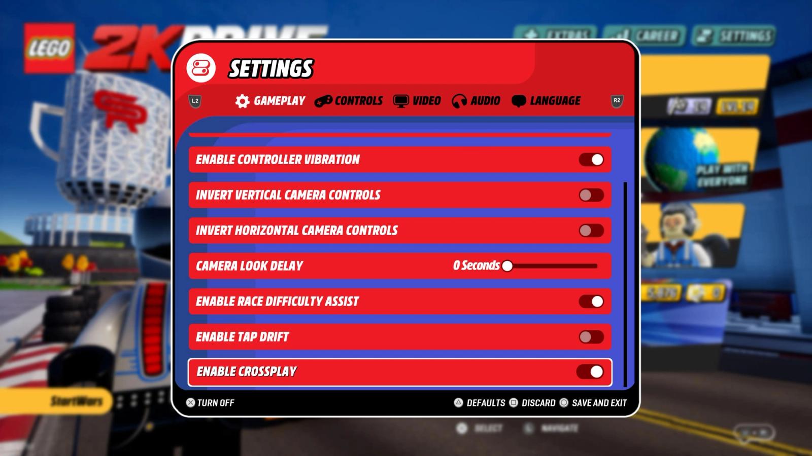 LEGO 2K Drive how to enable crossplay