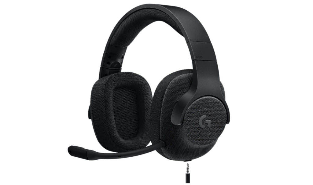 Logitech G433 product image of an all-black over-ear headset.
