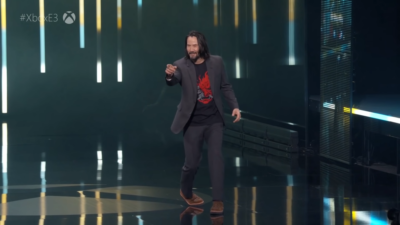 Keanu Reeves at E3 2019 Cyberpunk 2077