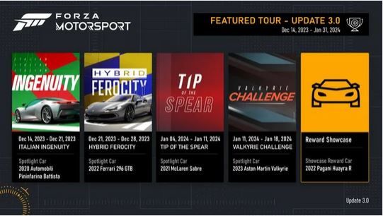 Forza Motorsport Contemporary Tour