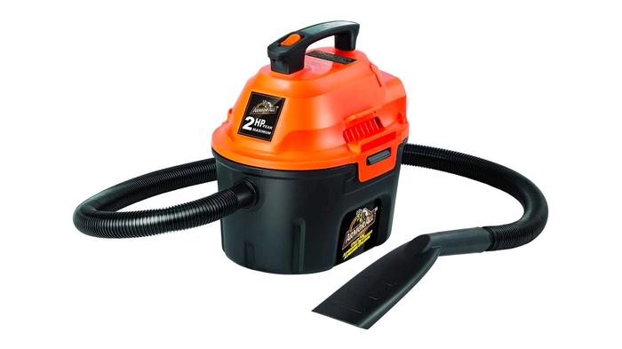 Best car vacuum Armor All product image of an orange and black corded vacuum.