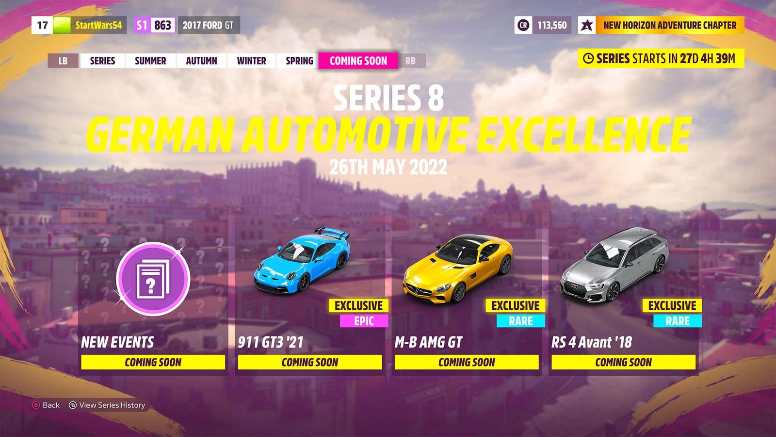 Forza Horizon 5 Series 8 reward cars 