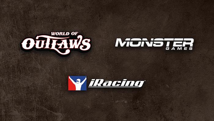 iRacing Monster Games World of Outlaws logos