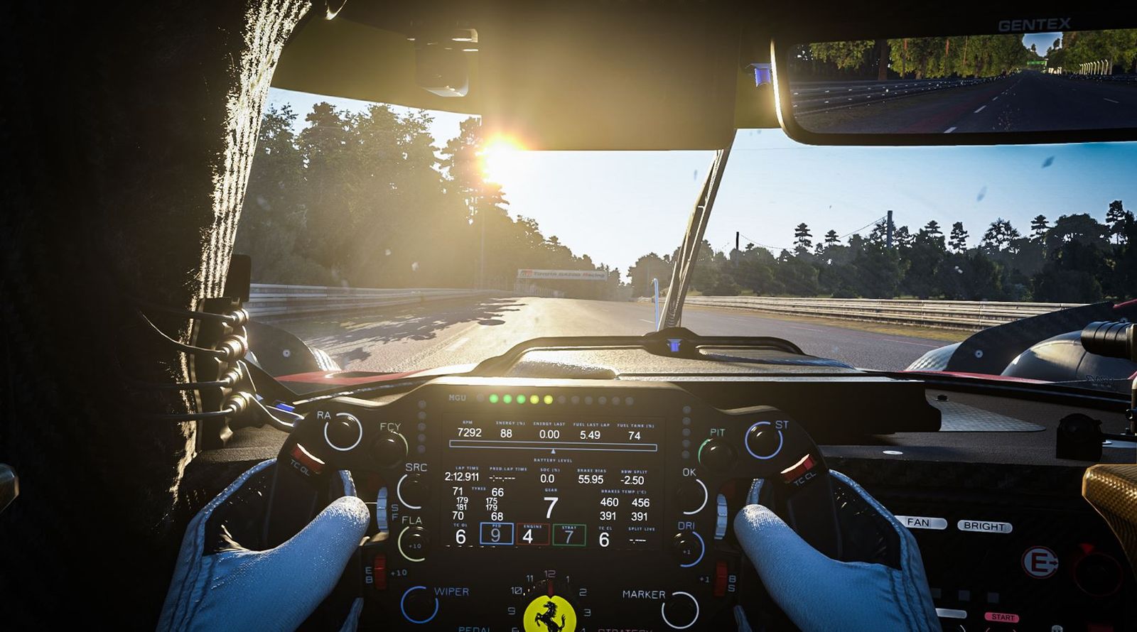 Onboard driver's view in Le Mans Ultimate