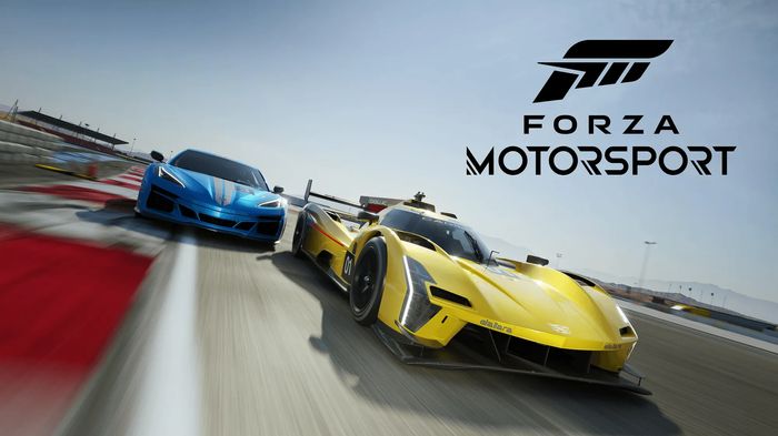 Forza Motorsport cover cars 2023 No. 01 Cadillac Racing V-Series.R and 2024 Chevrolet Corvette E-Ray