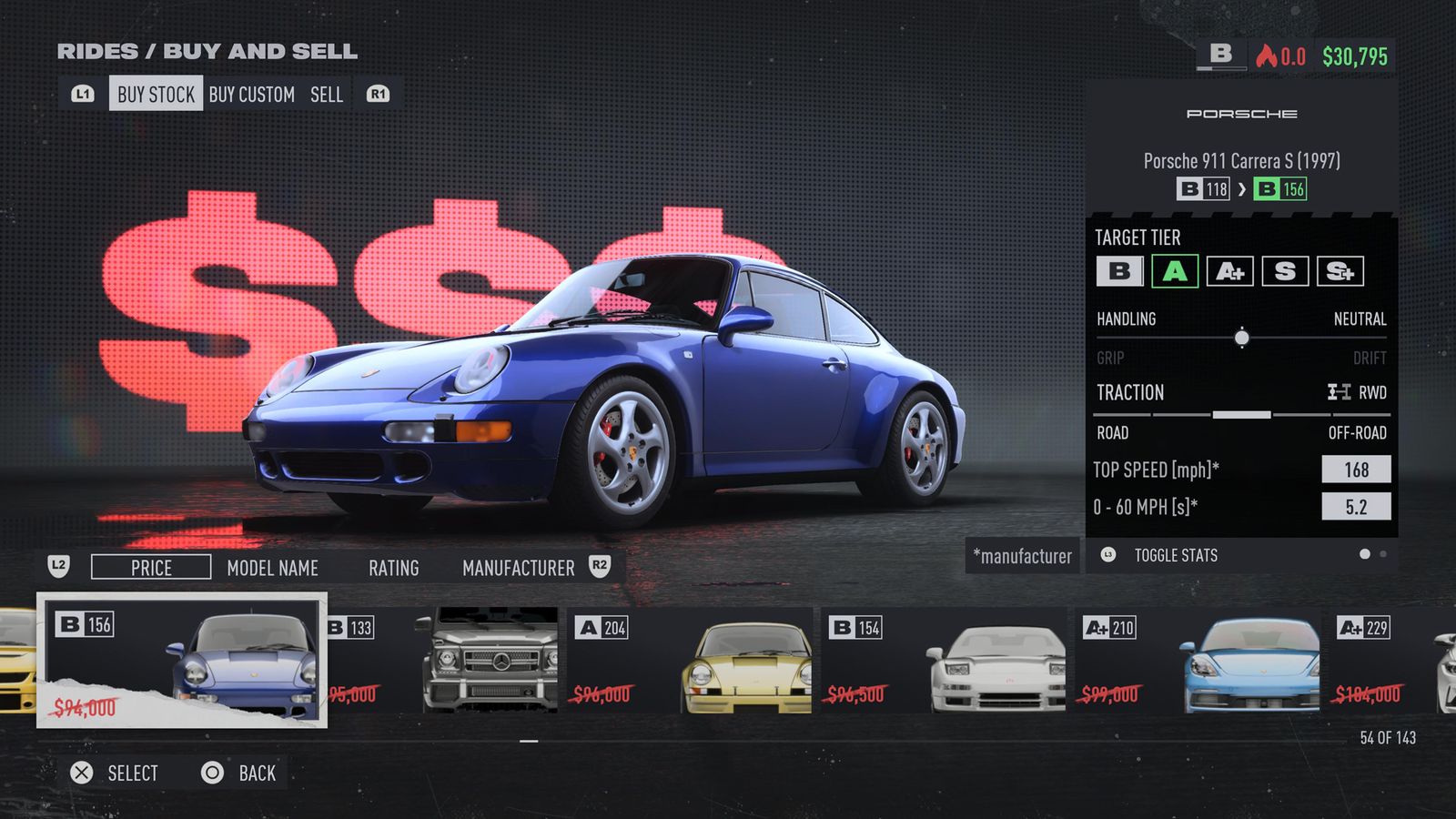 Need for Speed Unbound best b class car Porsche 911