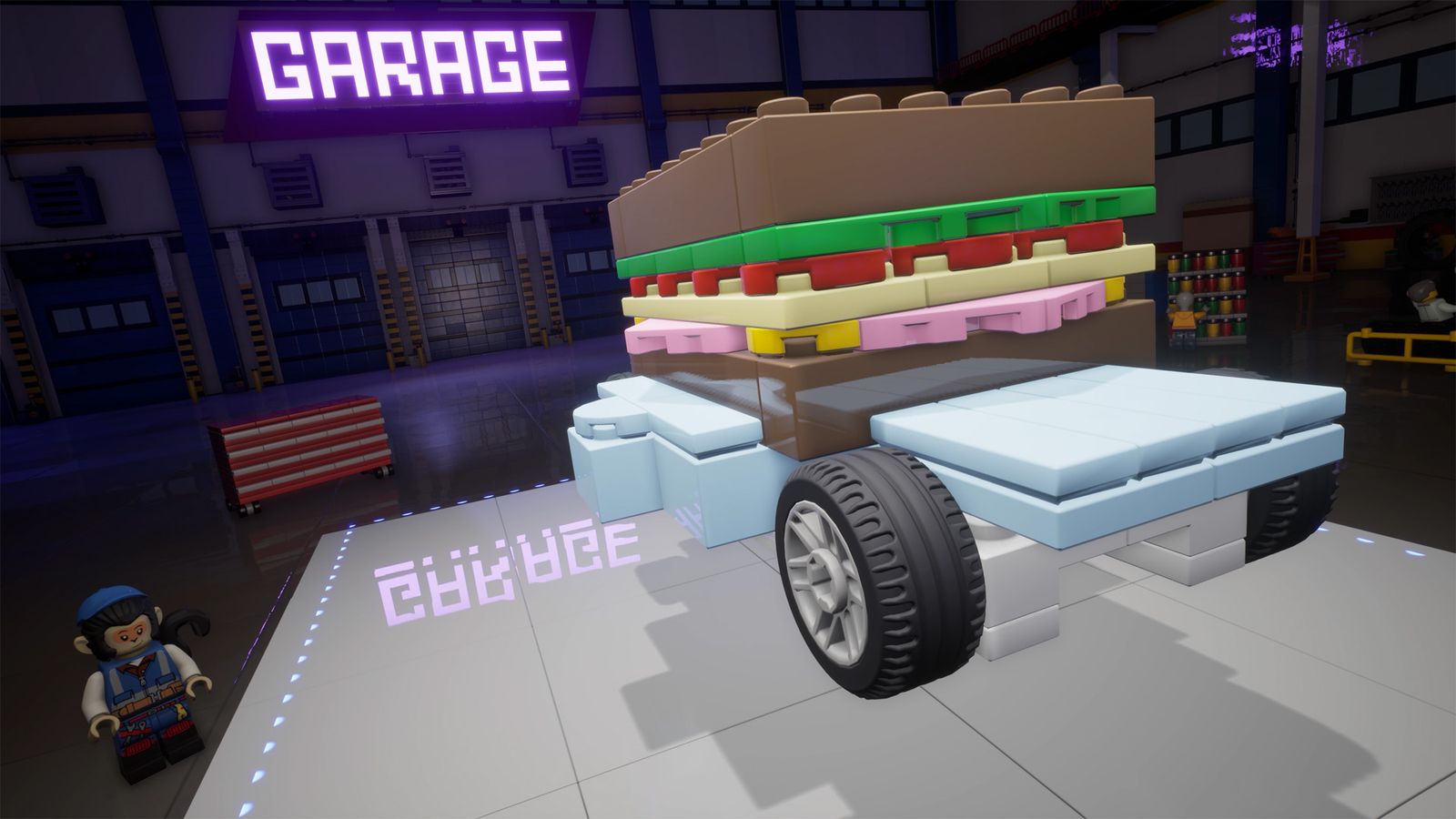 Lego 2K Drive car builder burger car
