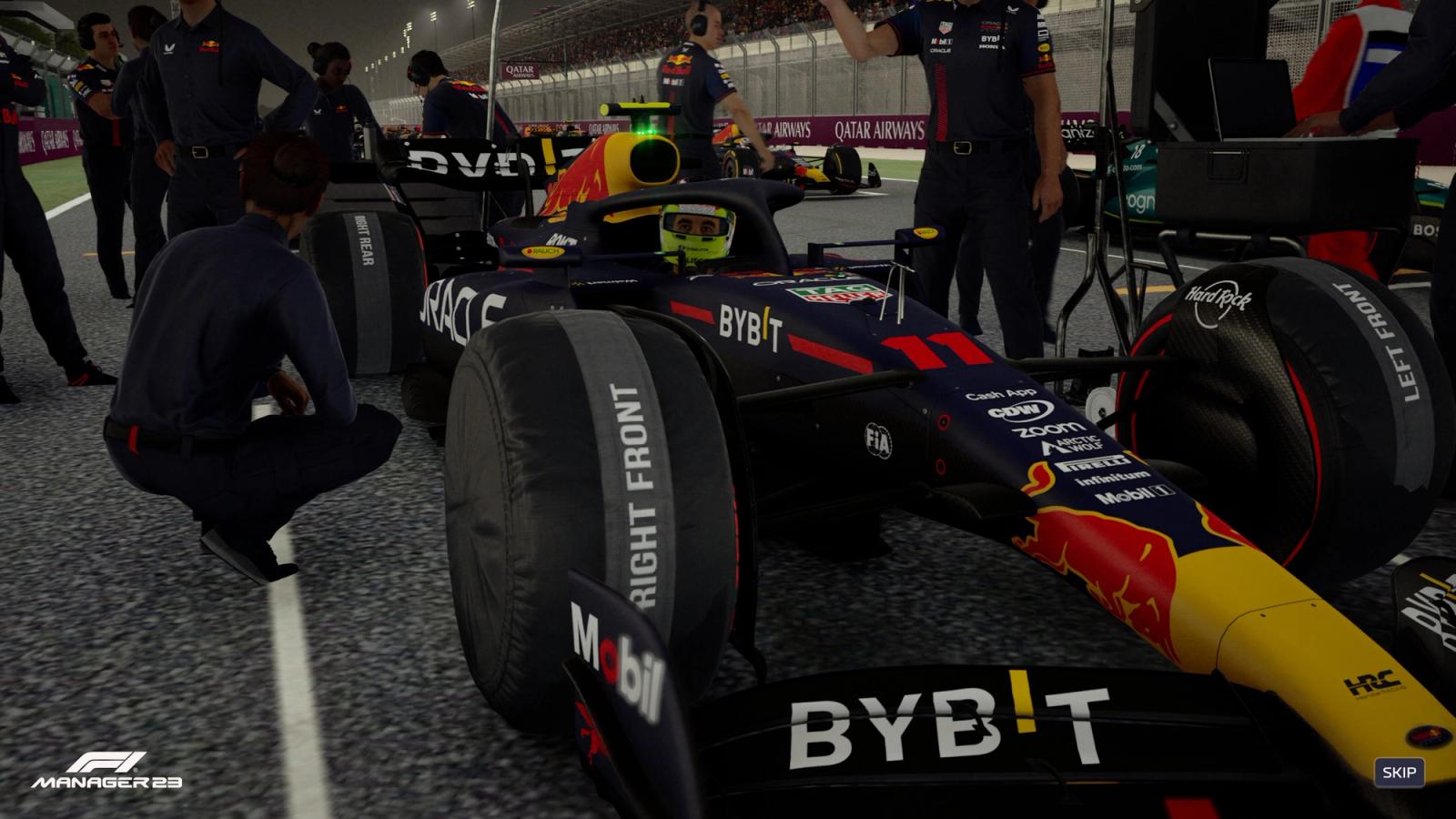 F1 Manager 2023 Red Bull on grid
