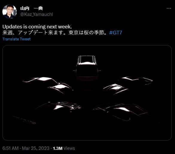 Gran Turismo 7 Update 1.31 Kazunori Yamauchi tweet