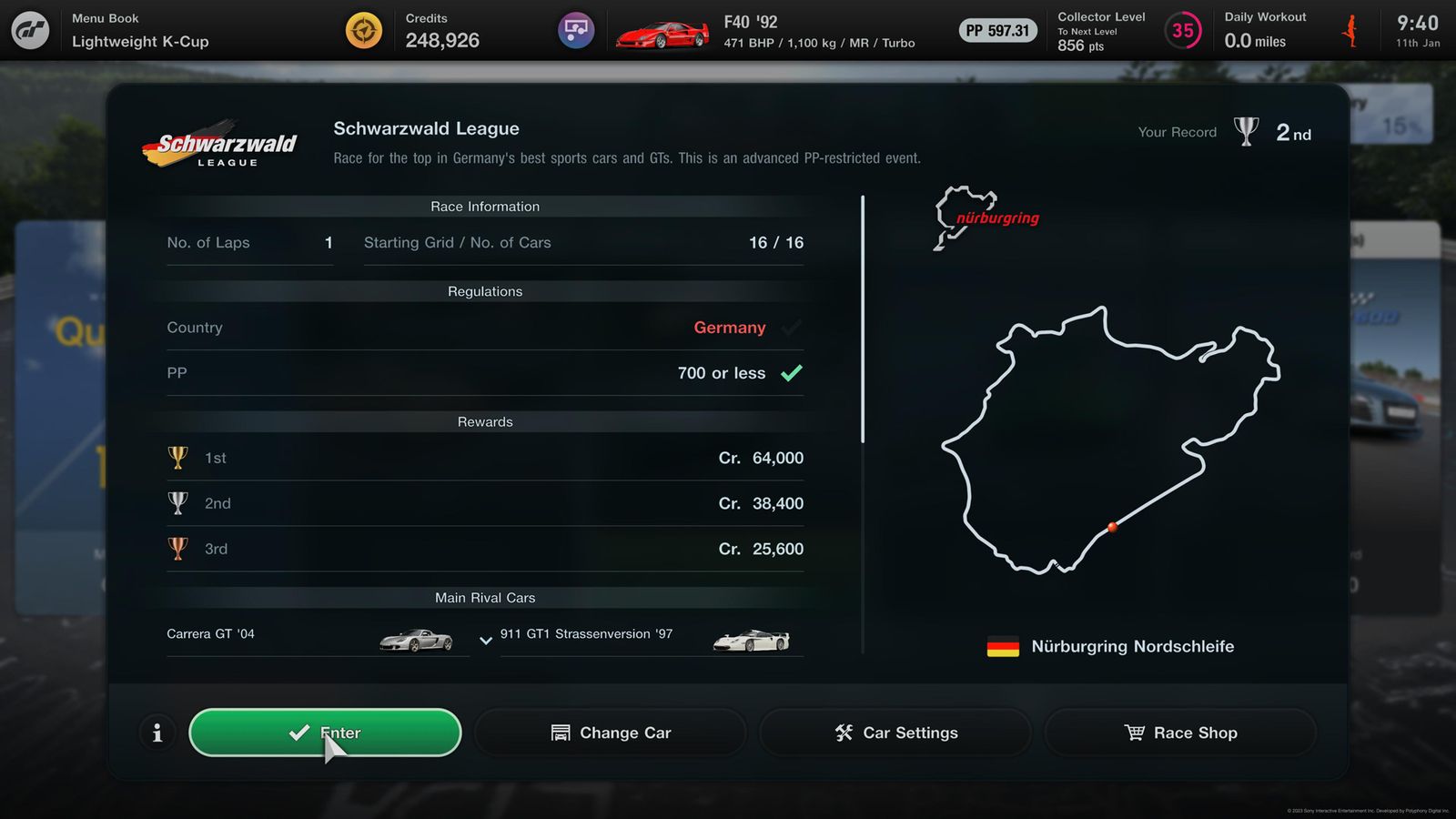 Gran Turismo 7 Weekly Challenges 11 January Schwarzwald League