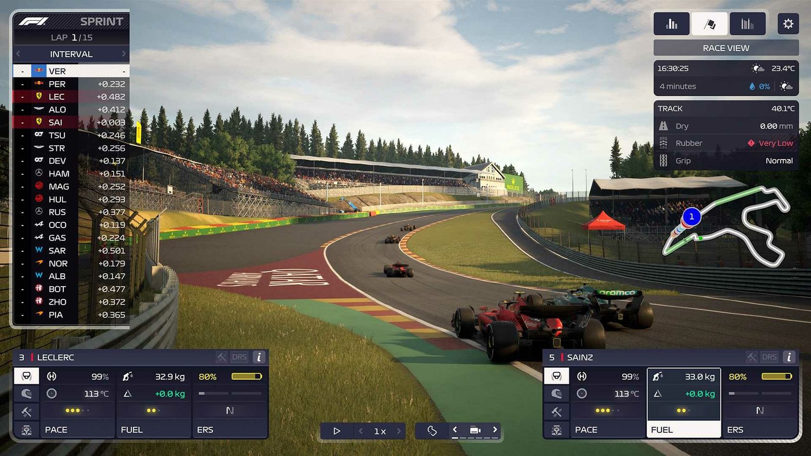 F1 Manager 2023 screenshot Spa Belgian Grand Prix