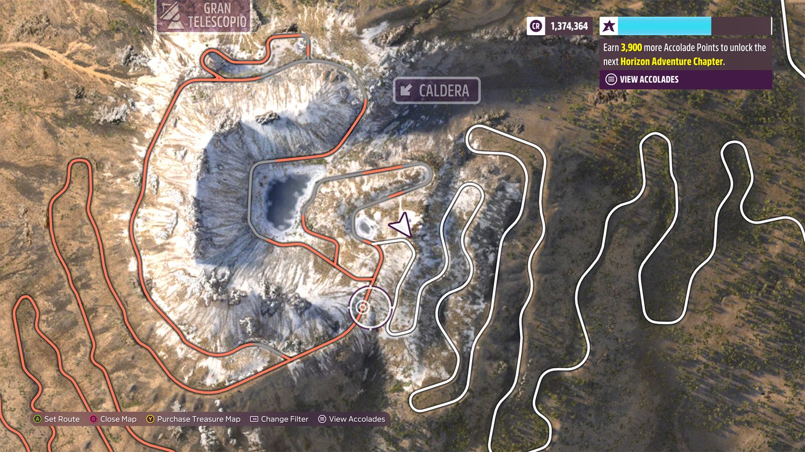 Forza Horizon 5 Neon Tank in La Gran Caldera location map