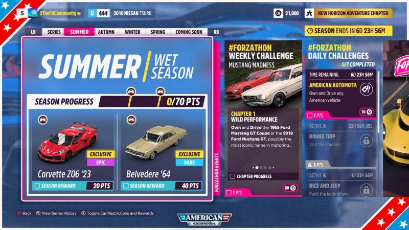 Your guide to Forza Horizon 5's Series 6 Summer Festival Playlist