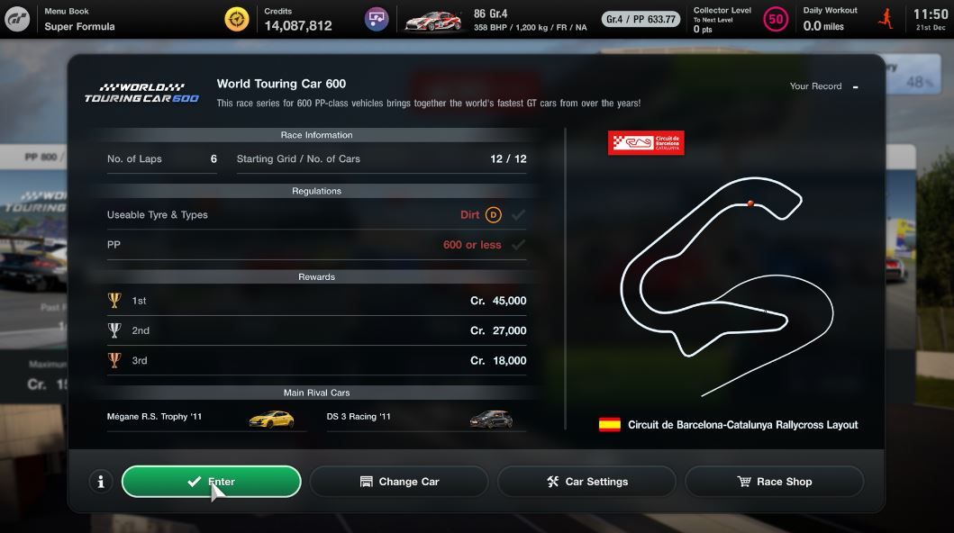GT7 Weekly Challenges 21 December Race 3