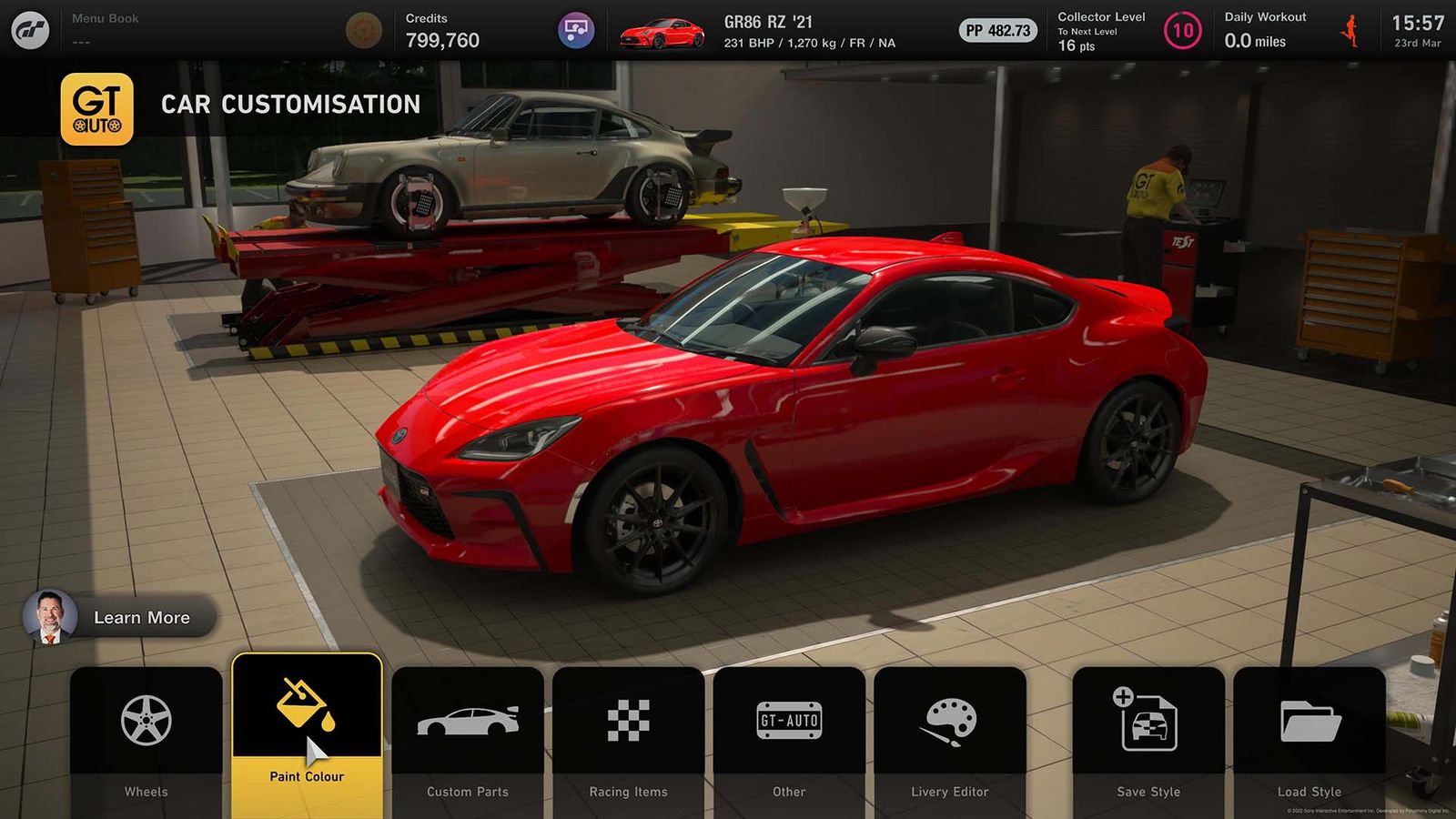 Gran Turismo 7 GT Auto shop car customisation screen