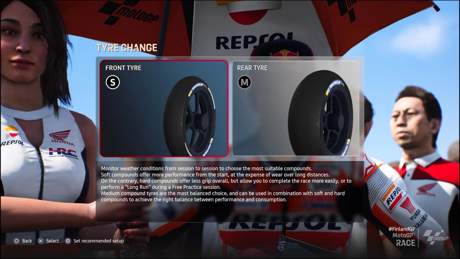 MotoGP 21 Qatar Setup Tyres