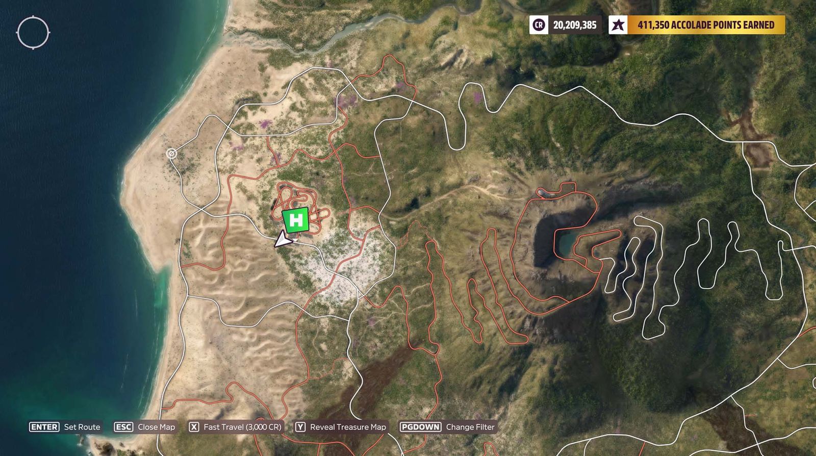 Forza Horizon 5 Baja Horizon Outpost map location