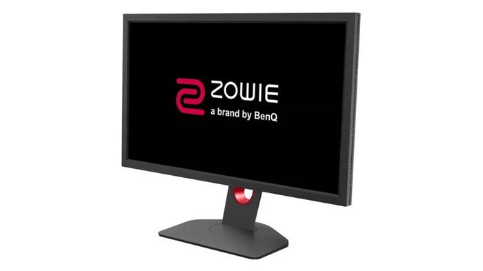 Best monitor for F1 23 - BenQ Zowie XL2411K product image of a dark grey monitor with a red and white Zowie logo on the display.