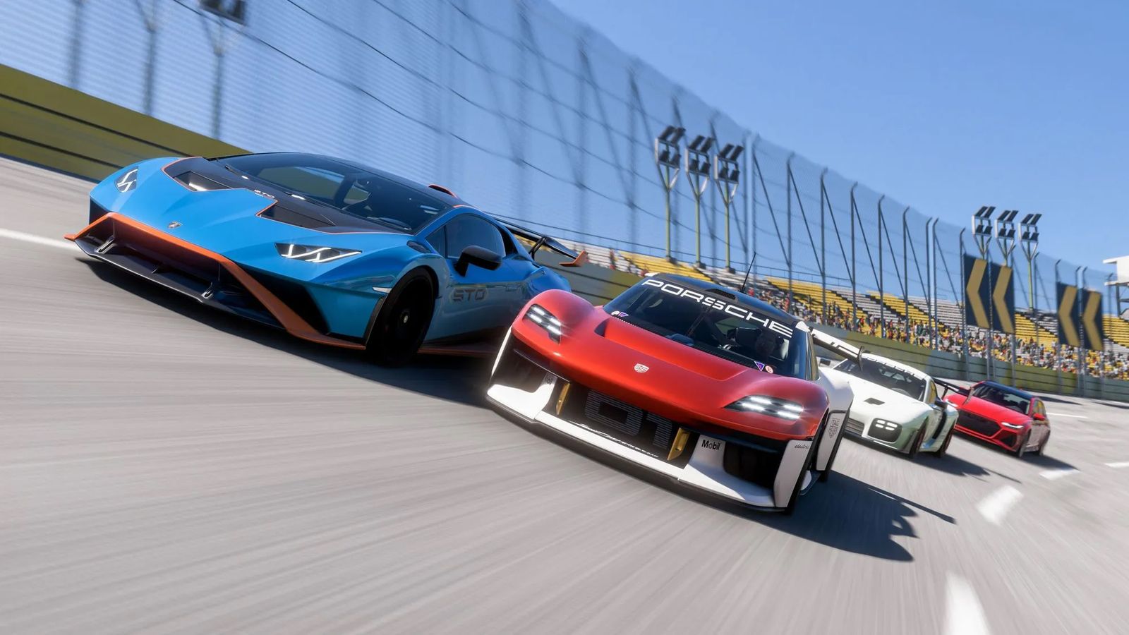 Lamborghini Huracan STO and Porsche Mission R in Forza Horizon 5 High Performance update