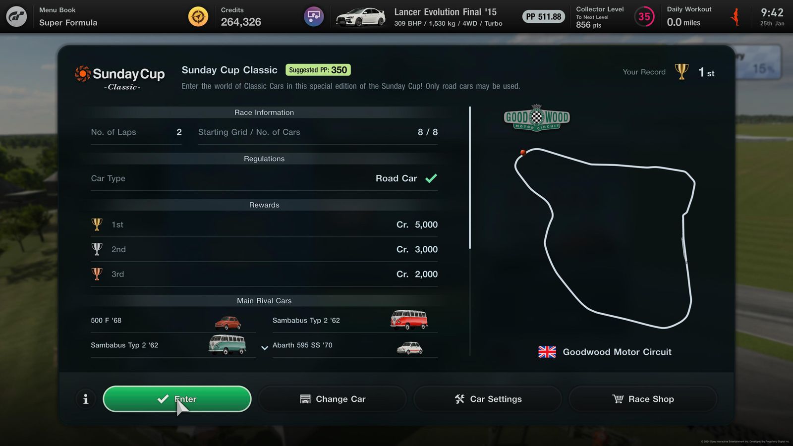 Gran Turismo 7 Weekly Challenges January Week 4 Sunday Cup Classic