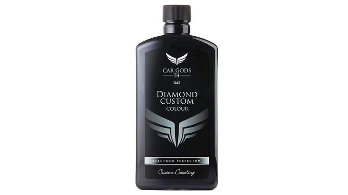 Best car wax for black cars Car Gods product image of a black bottle with a silver and white label.