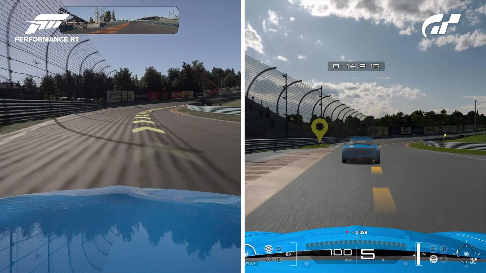 Forza Motorsport vs. Gran Turismo 7 Graphics Comparison bonnet camera