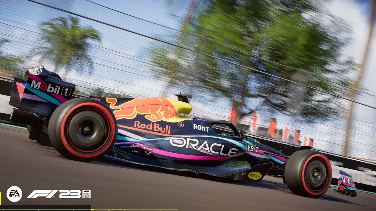 The Miami livery for Red Bull in F1 23