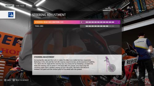 MotoGP™20 Steering Adjustment setting Qatar