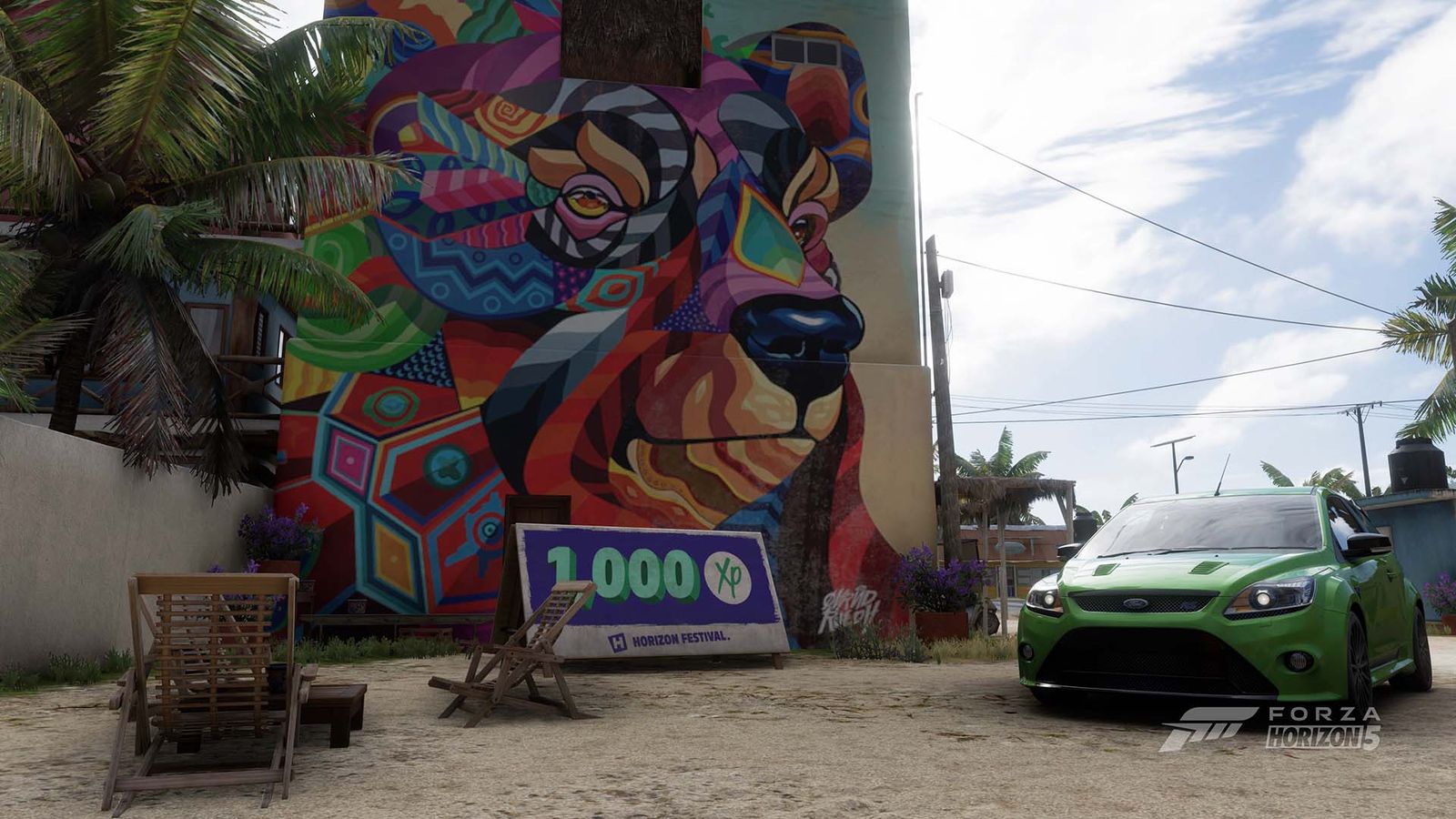 Forza Horizon 5 Farid Rueda Bear Mural Ford Focus RS