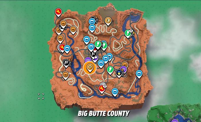 LEGO 2K Drive Big Butte County map