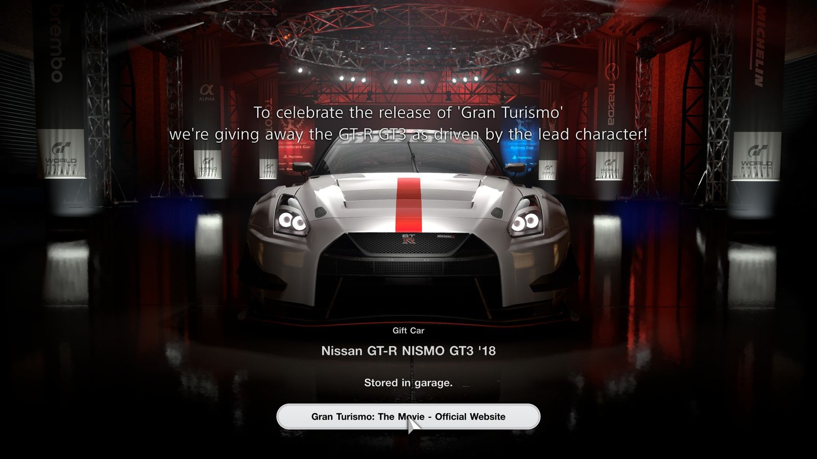 Gran Turismo 7 Nissan GT-R Nismo GT3 gift car