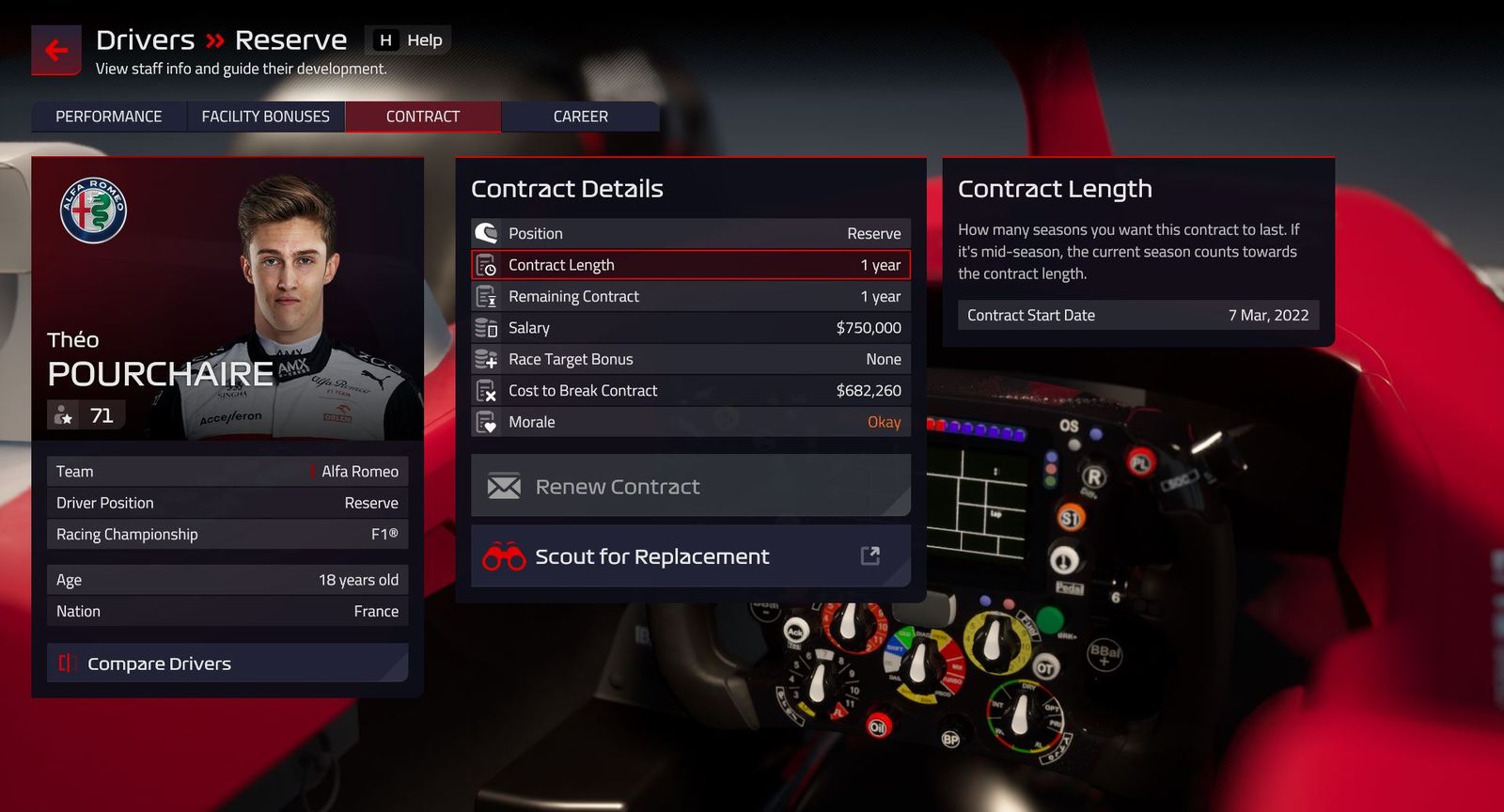 F1 Manager 2022 Theo Pourchaire
