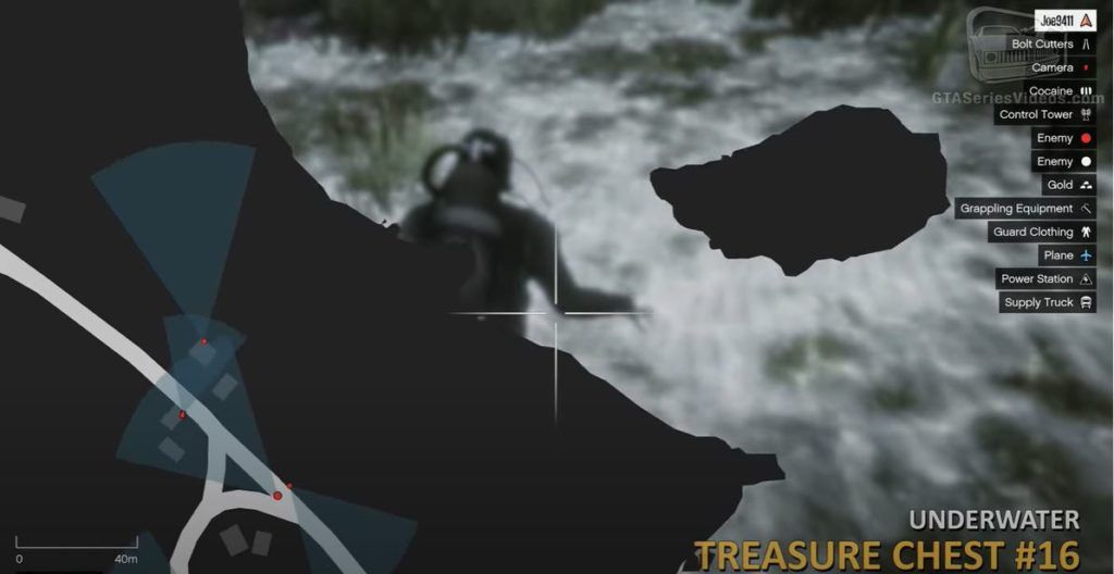 GTA Cayo Perico Treasure Chest 6 Sea Map