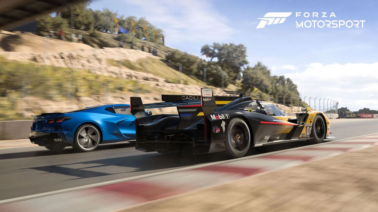 Forza Motorsport screenshot Cadillac Racing V-Series.R and 2024 Chevrolet Corvette E-Ray