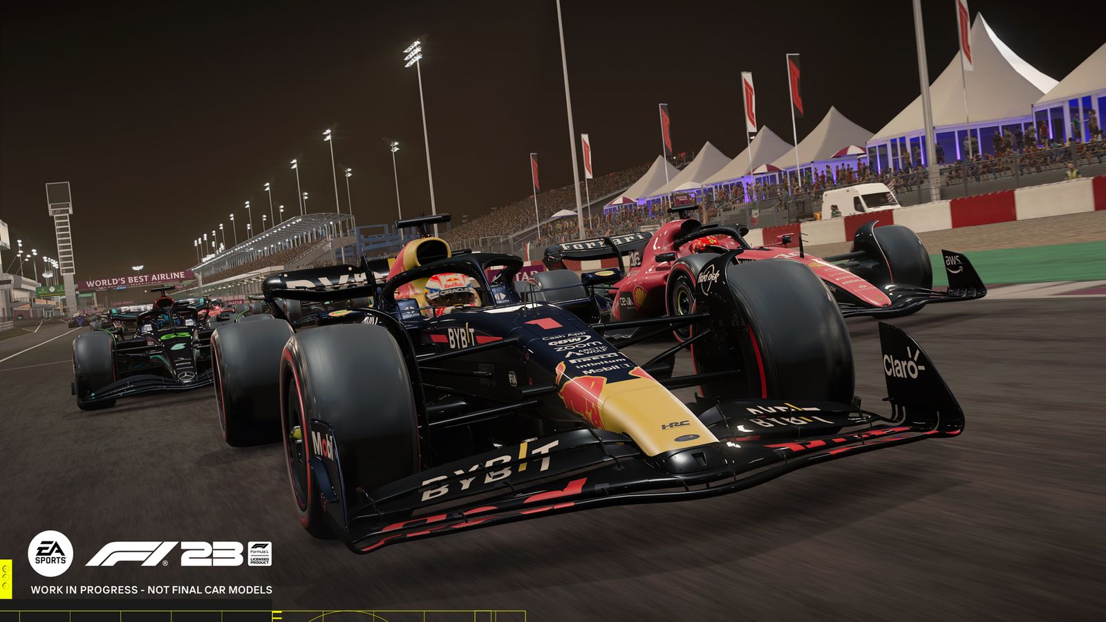 Max Verstappen in Qatar in F1 23