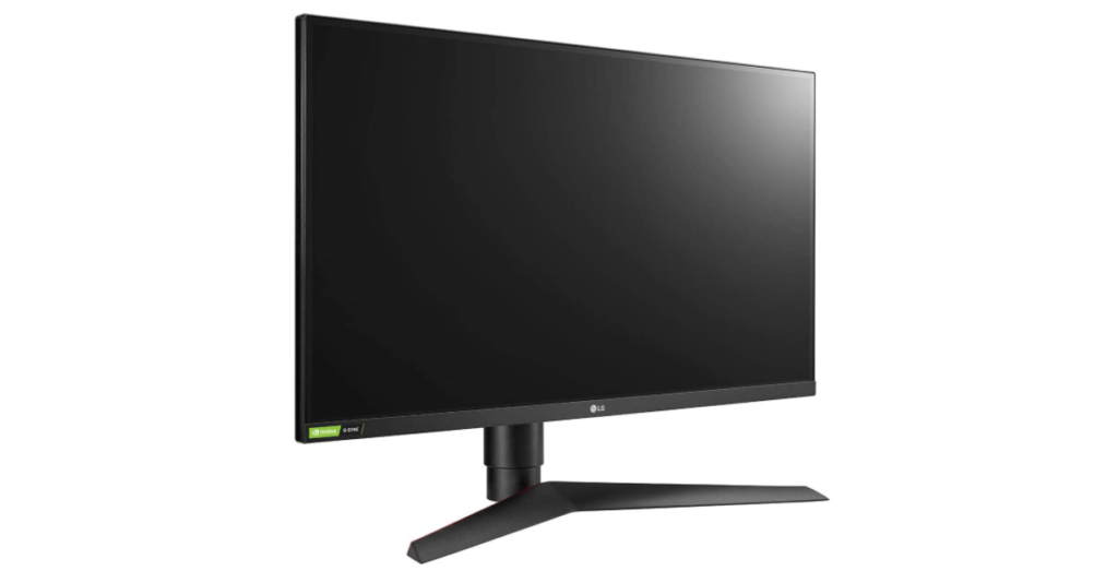 LG UltraGear 27GL83A-B product image of a black, thin monitor.