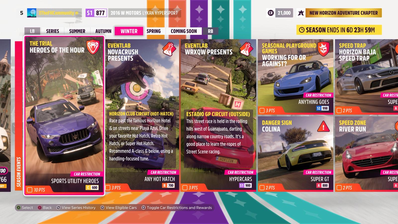 Forza Horizon 5 Community Choice festival playlist