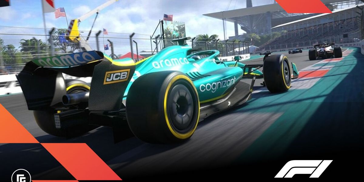 In-game F1 22 image of the Aston Marton car in green.