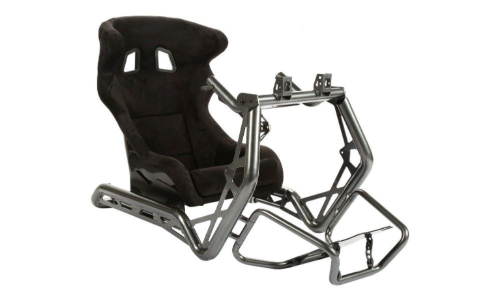 Best racing seat for F1 22 Playseat product image of a black Alcantara racing chair.