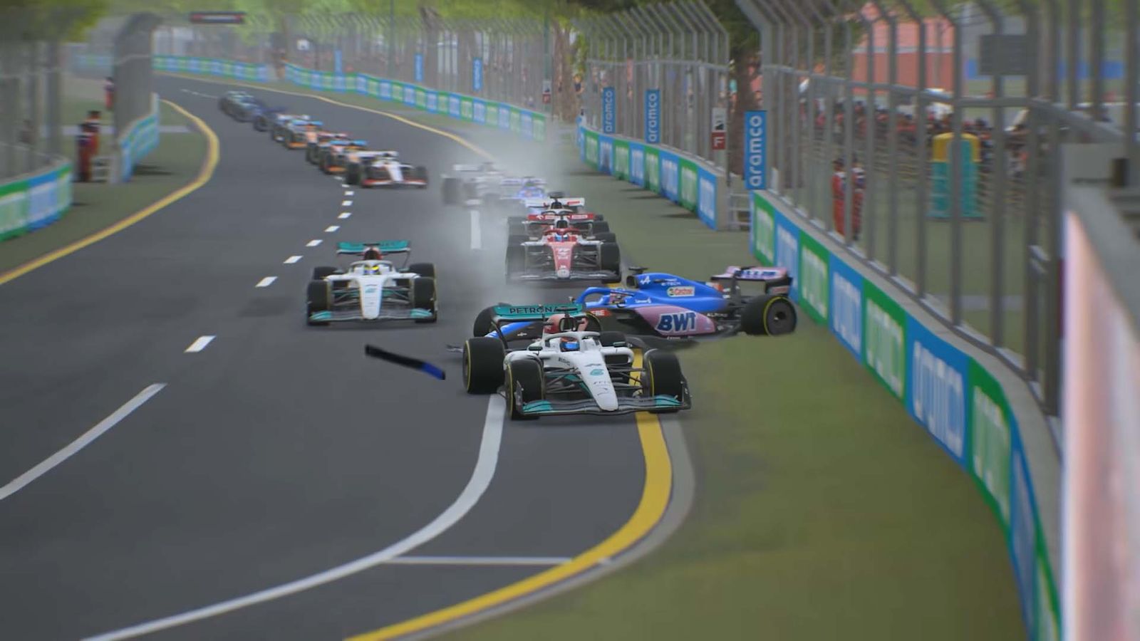 F1 Manager 2022 racing incident