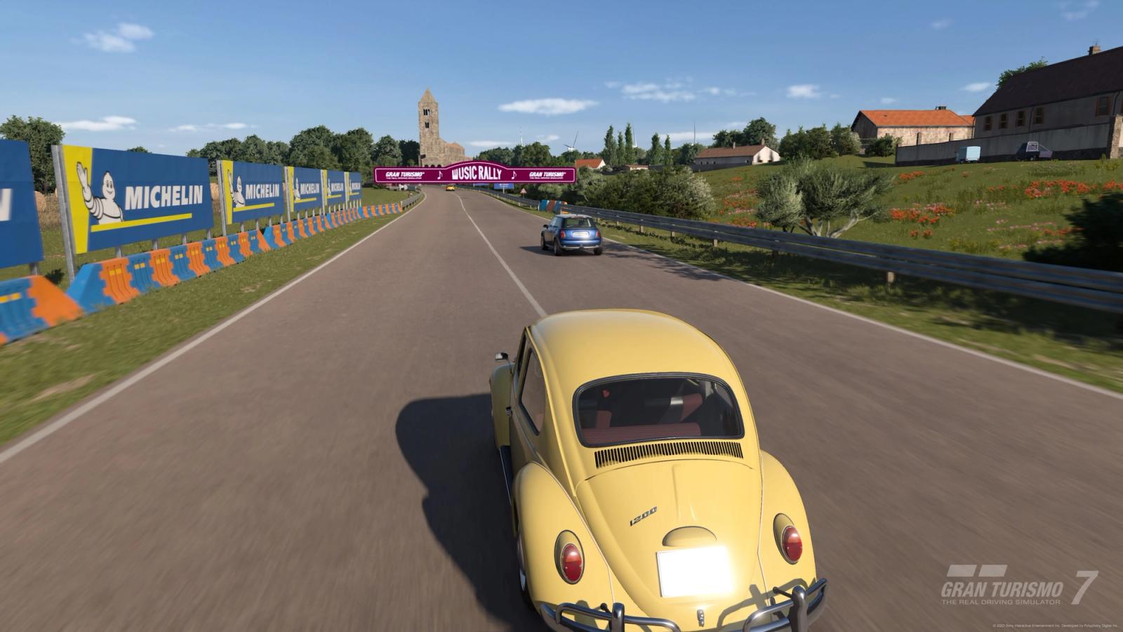 The VW Beetle participating in a Music Rally in Gran Turismo 7