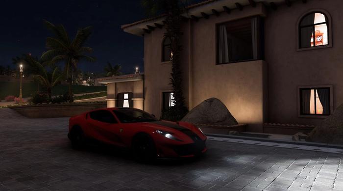 Ferrari 812 Superfast at Buenas Vistas Player House in Forza Horizon 5