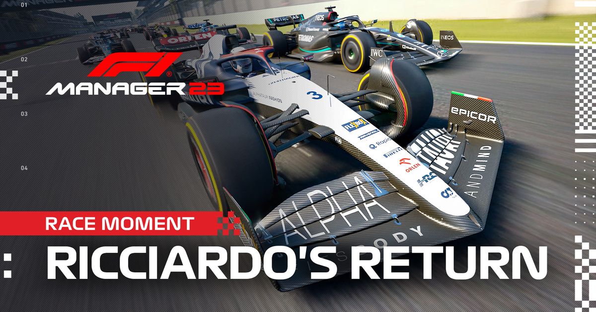 F1 Manager 2023 Ricciardo's Return Race Moment